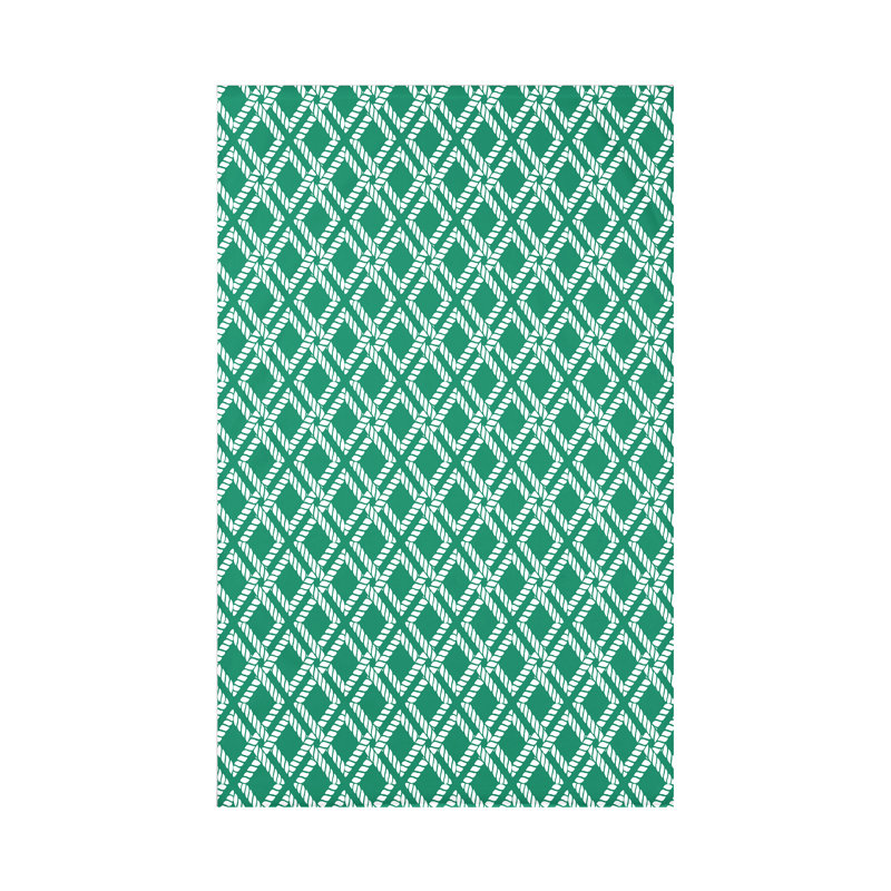 Jeté Nautical Nights, L 60 po x l 50 po x P 0,5 po, Vert