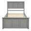 Lit gigogne gris simple - Fabrication en bois massif et fabrication flexible-727386474