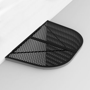 Window Well Covers, Basement Mesh Steel Well Cover, Powder Coated Black, D - Shaped Egress Covering Semi-universal Fit. Feldhawk Outdoors.