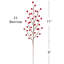 17 inch Red Berry Spray (24 Stems) - Festive Christmas Decor