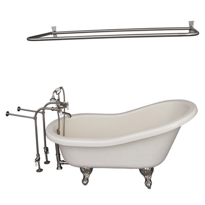 60'' x 30'' Soaking Acrylic Bathtub with Faucet