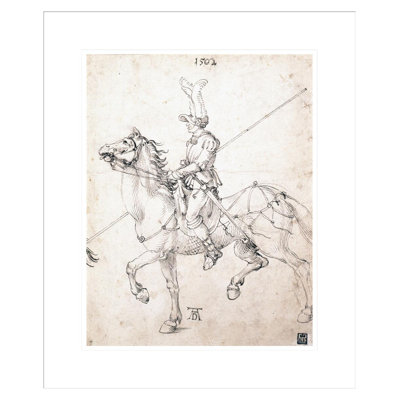 «Lancé à cheval» par Albrecht Dürer, impression giclée sur cadre