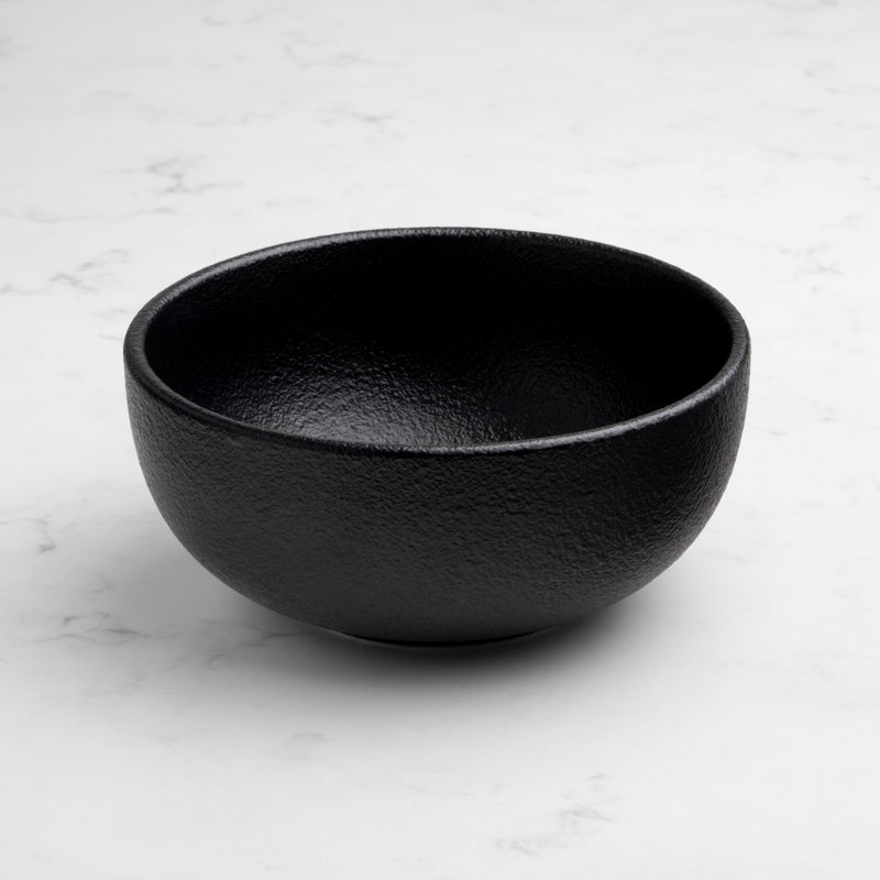 Bol non empilable en porcelaine de qualité supérieure Black Dazzle, noir, 500 ml, 6.3x6.3x2.76"