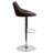 Occoquan Vinyl Bucket Seat Adjustable Height Barstool with Diamond Pattern Back-2090003956