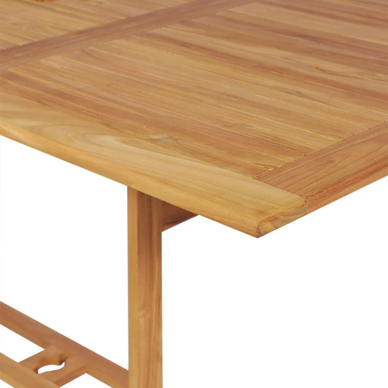Ladwig 8 - Person Teak Patio Dining Set with Rectangular Table