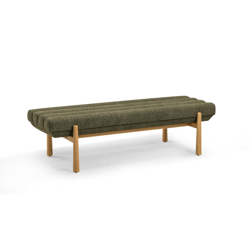 Banc en tissu vert Julianna, Vert