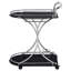 Noir et, 2, tablette en verre, chariot-bar en métal, salle à manger, rangement facile, rangement polyvalent, pièce contemporaine, rangement