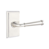 Merrimack Round Passage (Hall & Closet) Door Lever with Rectangle Rosette