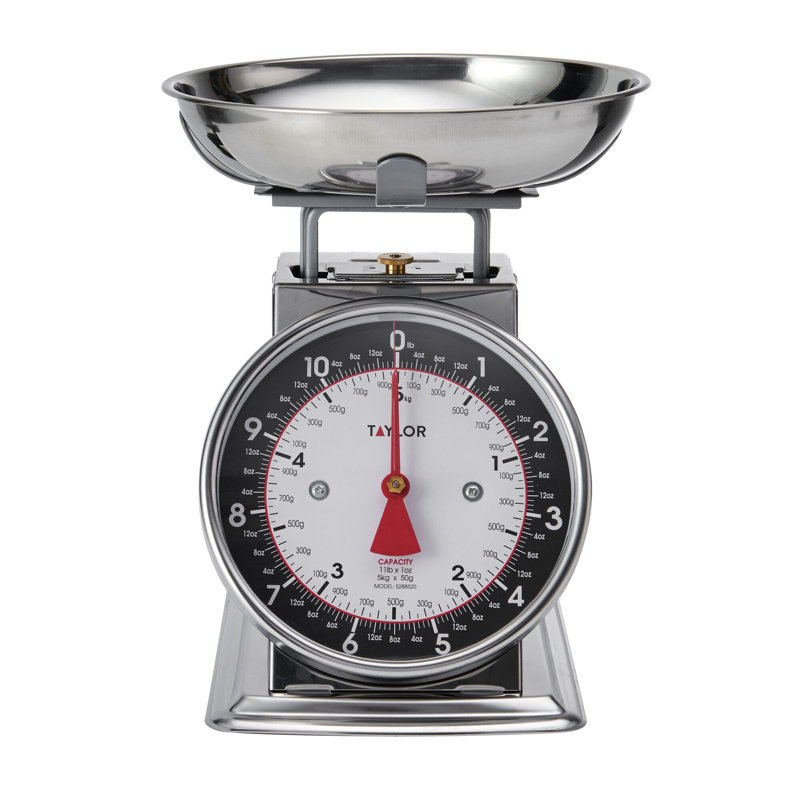 Taylor Retro Stainless Steel Mechanical Kitchen Scale with Bowl