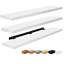 Tablettes flottantes pour salle de bain Sorbus - Tablettes extra-longues de 55 pouces pour la salle de bain, décoration murale pour la chambre à coucher, la cuisine, le salon, le rangement de livres - tablette flottante avec supports cachés (blanc, paquet de 3)-119898077