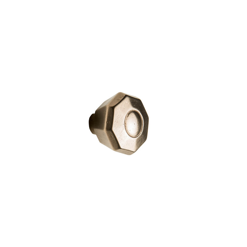 Gem Bronze Geometric Knob, Silicon Bronze Rust