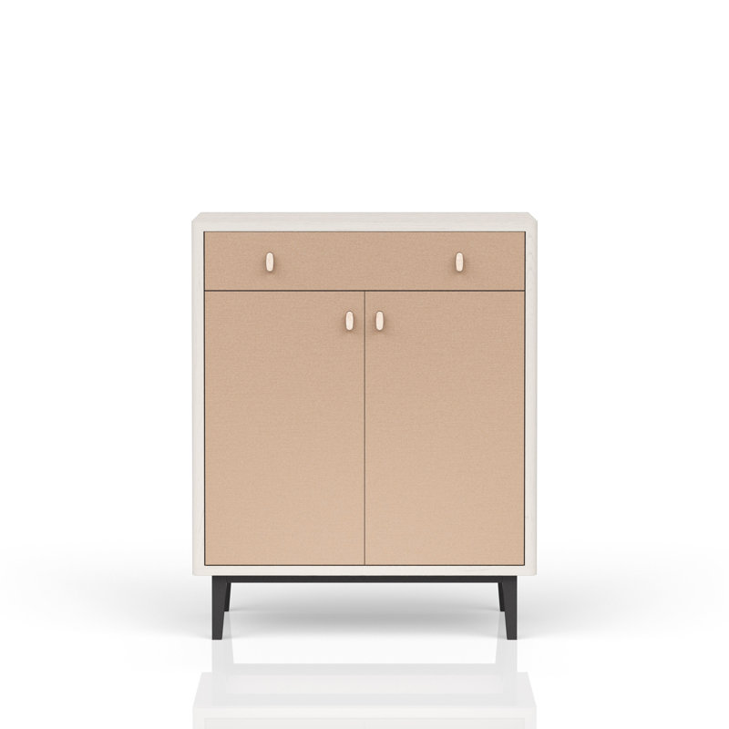 Armoire de bar spacieuse blanche et pacane, 42,25 po Hauteur du colis: grand bois massif +, largeur de 15,64 po, pratique