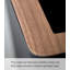 Poubelle rectangulaire pour la salle de bain Rin Yamazaki Home, acier et bois, 2,5 gallons-41156460