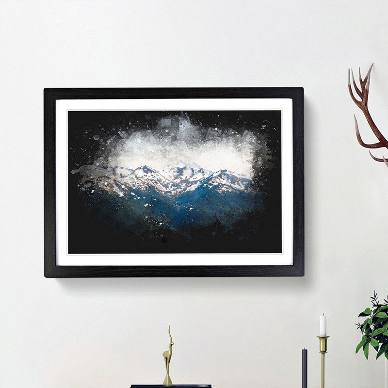 Hidden Lake in Whistler Canada - Picture Frame Graphic Art Print, 62cm H x 87cm W x 2cm D, Black Framed