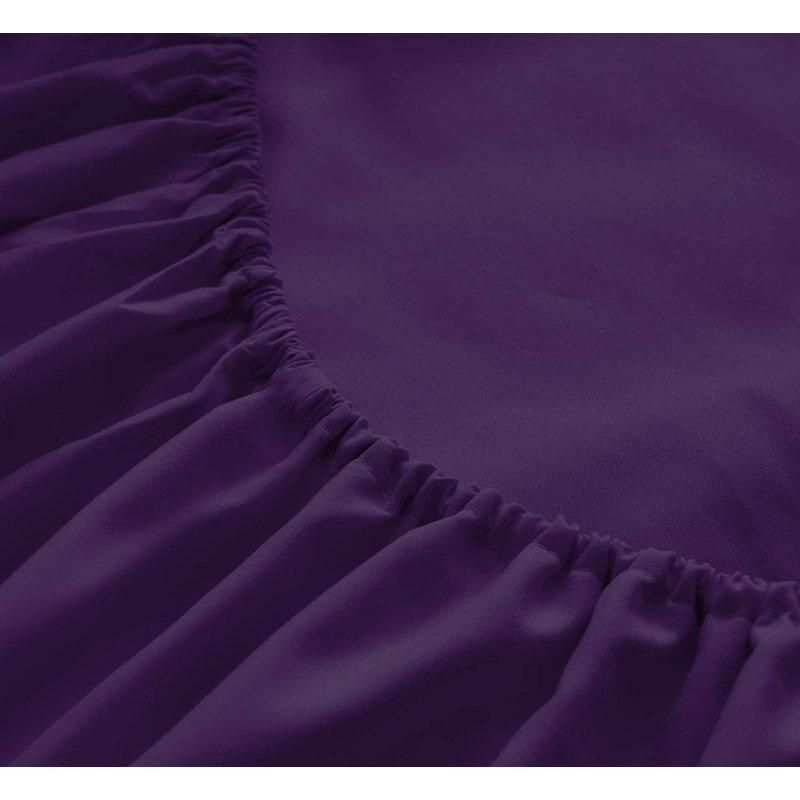 Greeny Green Luxury Bamboo Rayon Sheet, Queen Sheet Set + 1 Fitted Sheet + 2 Pillowcases, Purple