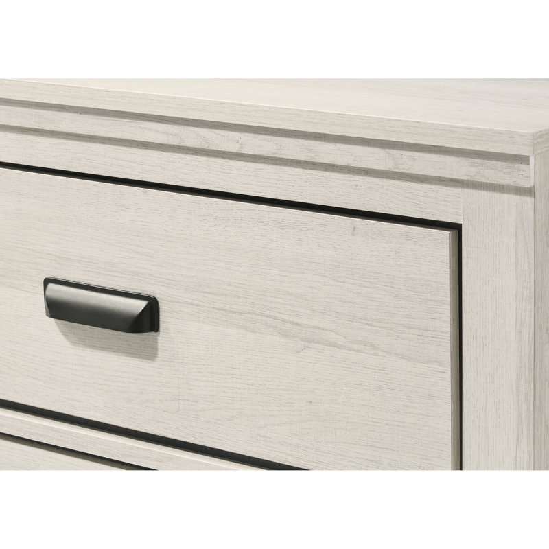 Table de chevet avec 2 tiroirs Beige, Beige