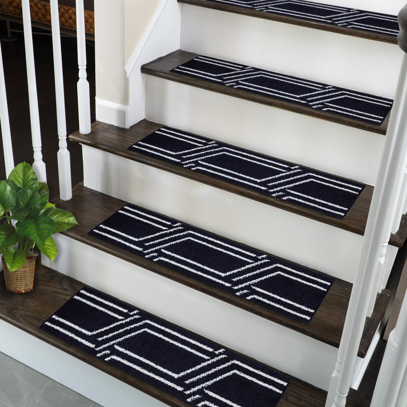 Tapis d'escalier Marlie, Bleu marine