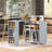 Rolling Kitchen Island With Extended Table, Kitchen Island On Wheels With LED Lights,Power Outlets And 2 Fluted Glass Doors, Kitchen Island With A Storage Compartment And Side 3 Open Shelves-1196730205