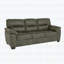 Canapé moderne en tissu de 81 pouces avec accoudoirs rembourrés et pieds triangulaires noirs, rembourré 3 places pour le salon, vert olive-268690555