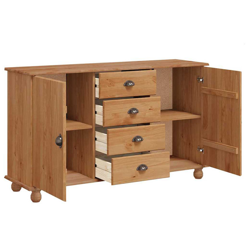 133.5cm Solid Wood Sideboard, Brown
