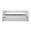 Lit de jour 1pc avec tissu d'ameublement en bois et tissu d'ameublement moderne-125915530
