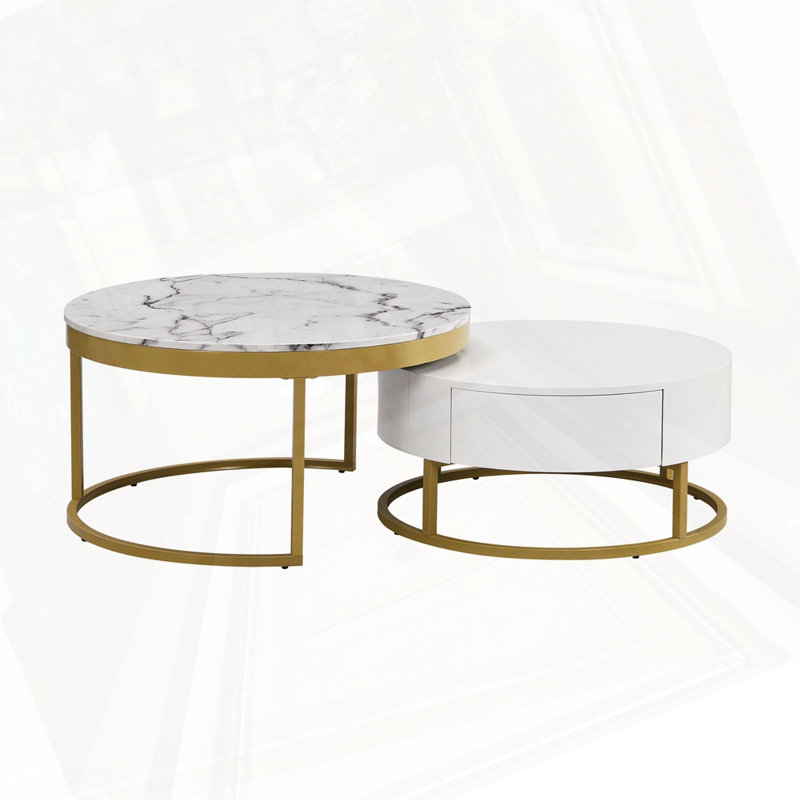 Table basse gigogne moderne avec tiroirs Modern