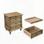 Table de bout à 4 tiroirs en bois avec poignée escamotable en métal Farmhouse-1158667353
