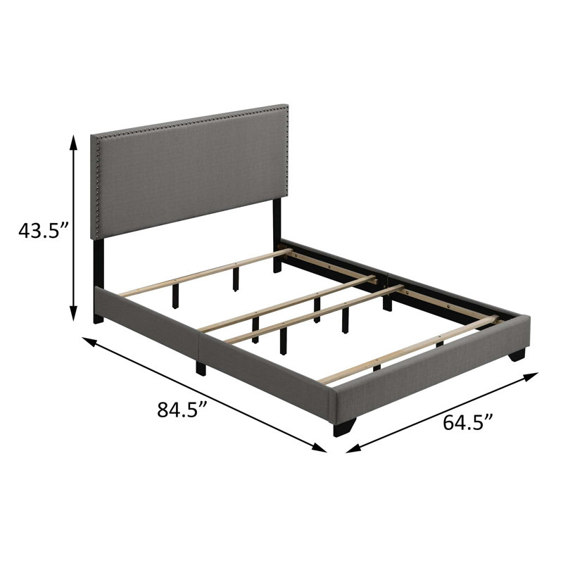 Panel Bed with Nailhead Trim