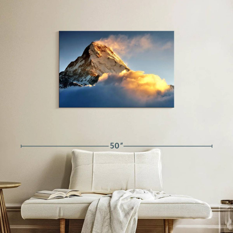 Snowy Machapuchare Peak, 24" H x 36" W