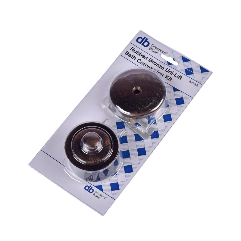 Drain Stopper Tub Drain with Overflow, Rubbed Bronze