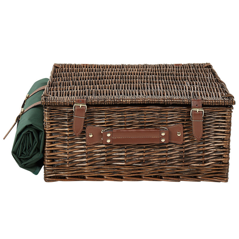 4 Person Wicker Picnic Hamper Brown ECLAIR