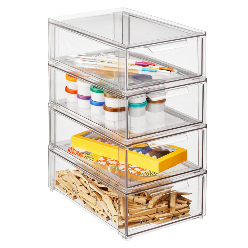 Tiroir de rangement empilable - Tiroir coulissant coulissant pour la cuisine ou le garde-manger