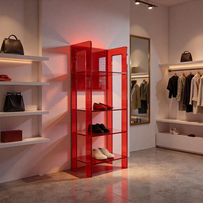 Modern Acrylic Open Display Shelf