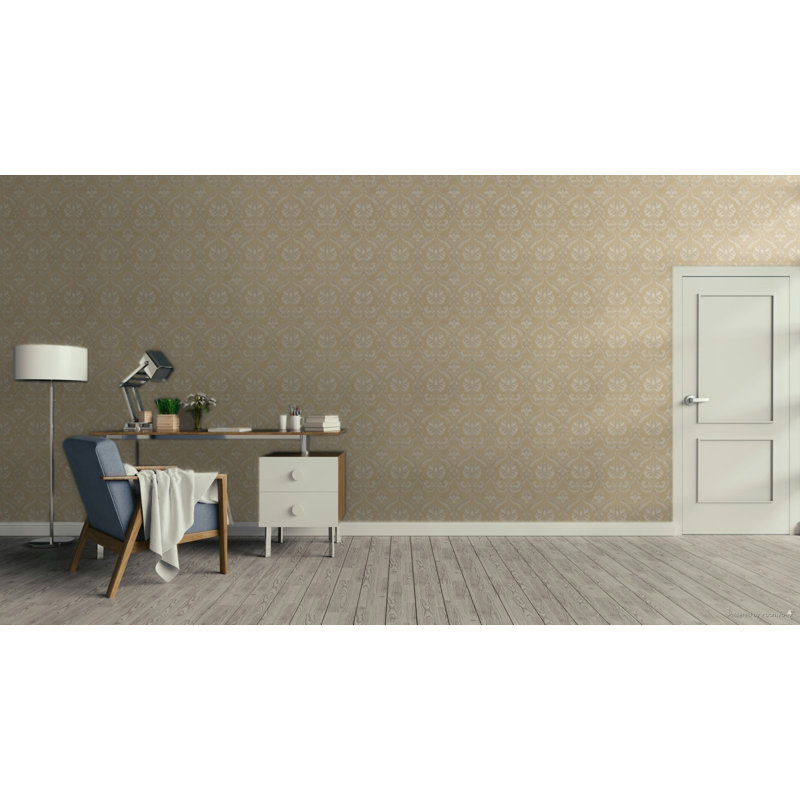 Italian Classics 4 Traditional Damask 3D Embossed Wallpaper Roll, Red
