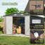 10 ft. W x 8 ft. D Metal Lean-to Storage Shed With Base