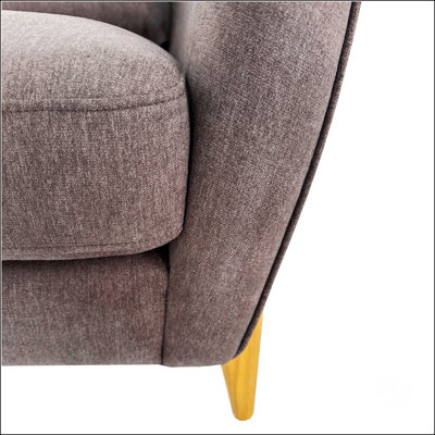 Fauteuil rembourré Comfy avec coussin de dossier, fauteuil d'appoint moderne pour le salon, la chambre à coucher et le bureau