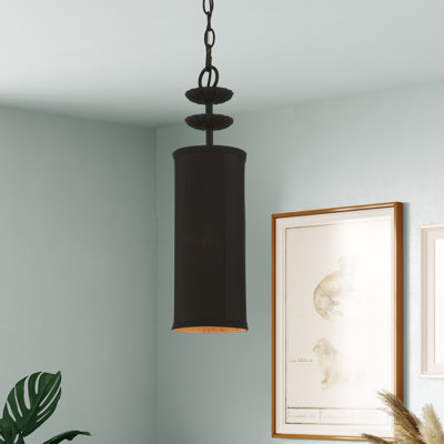 Mini-luminaire suspendu 1 lumière noir