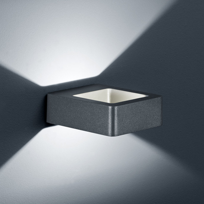 Shenice Integrated LED Outdoor Flush Mount, Charcoal