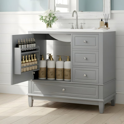 Ensemble de meuble-lavabo à plusieurs tiroirs