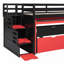 Lit mezzanine avec bureau coulissant, lit gigogne et marches de rangement-1984121006-1984121007