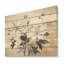 Hibiscus gris minimaliste intemporel I - Hibiscus, art mural sur bois de pin naturel-285773283