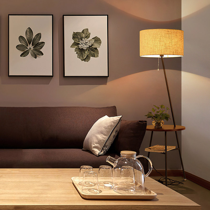 Lampe de table et sur pied en bois massif Hallandale, Bois