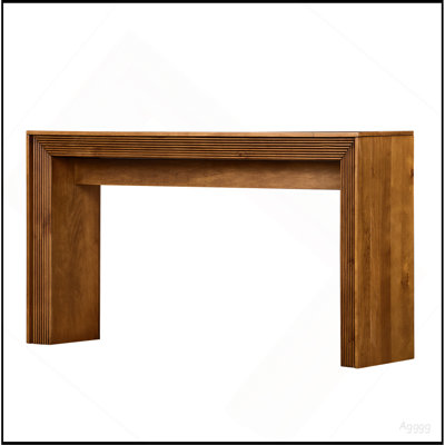 Ensemble de table de bar cannelée à hauteur de comptoir pour 2 personnes, table de salle à manger avec tabouret de bar rembourré en tissu avec pieds en bois massif, table de salle à manger derrière le canapé pour le petit déjeuner - brun
