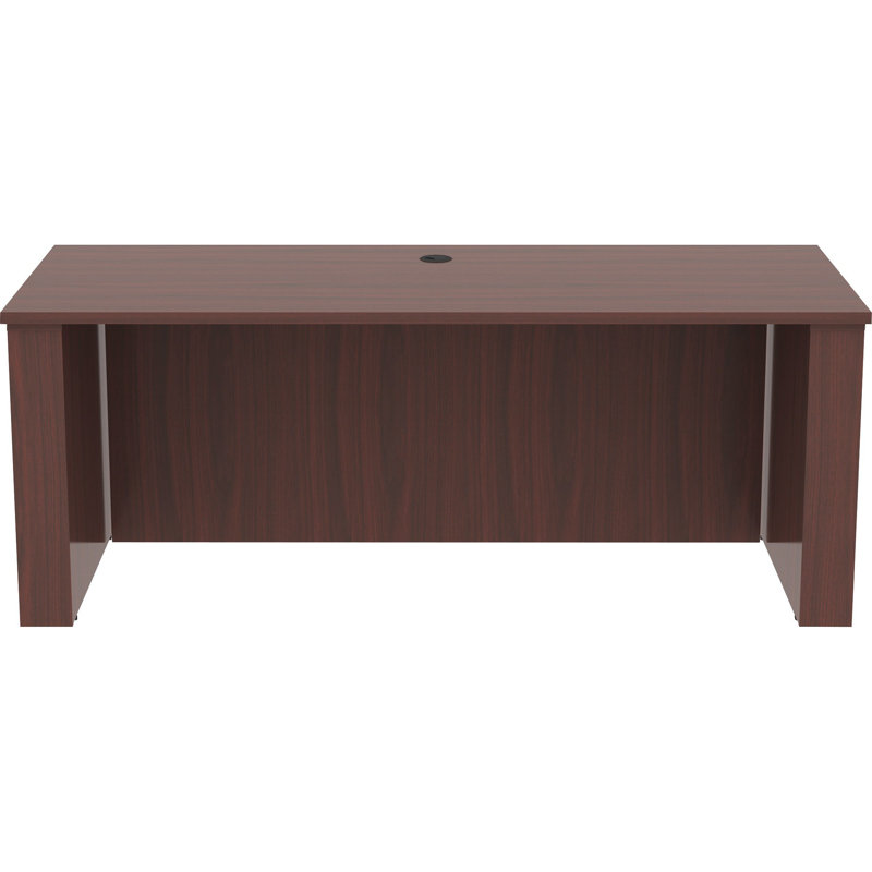 Essentials Series Sit-To-Stand Desk Shell, Mahogany