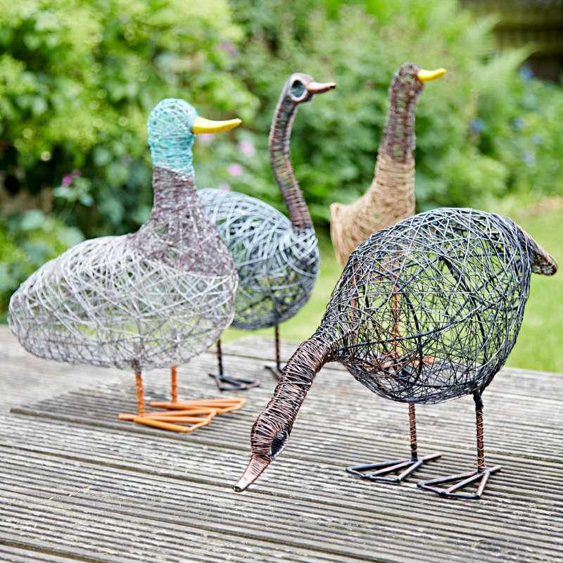 Anka the Drinking Duck Wire Garden Ornament