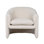 Alda Polyester Blend Upholstered Occasional Accent Chair, Cream