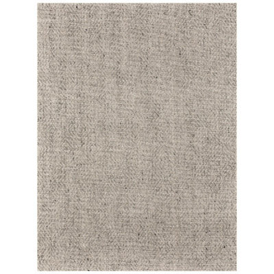 Great Tatch Hand Loomed Geometric Area Rug in Silver