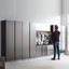 Armoire utilitaire en bois gris métallique Series - fixation murale, fermeture en douceur, rangement extra profond, eau et chaleur, tableau de classement Stain Scratch E0, unité de rangement de garage 2X plus épaisse, élégante et fabriquée sur mesure