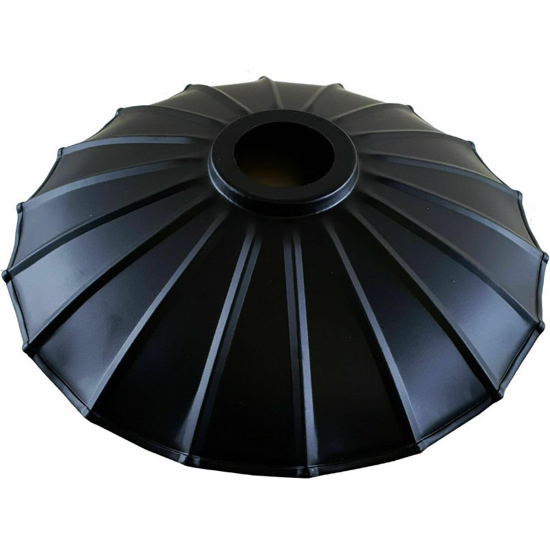 8cm H Metal Empire Lamp Shade, Black