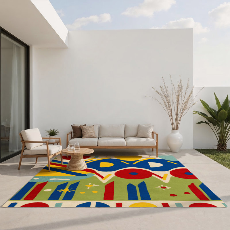 Vibrant Zing Indoor And Outdoor Area Rug, Rectangle 4' x 6'